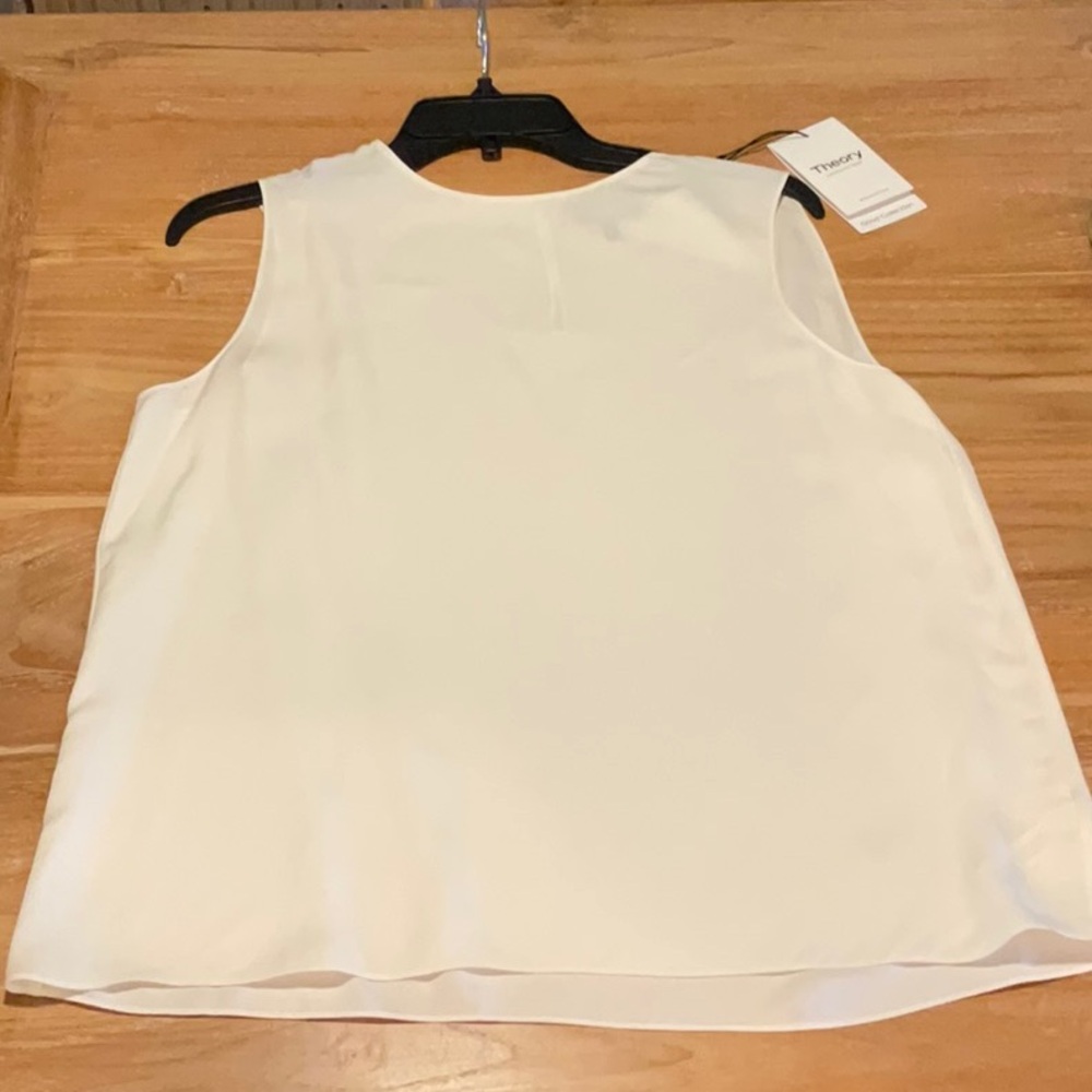 Theory White Boxy Tank Top